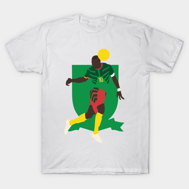 Vincent Aboubakar, Cameroon vs Brazil Collage T-Shirt by Jackshun